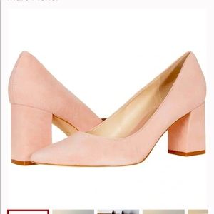 Marc Fisher Pink Zala Block Heel Point Toe size 9